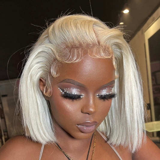 13x6 Ice Blonde Bob Wig